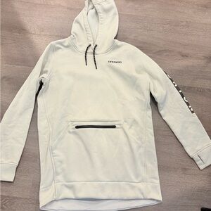 Burton White Hooded Sweatshirt with Black Label